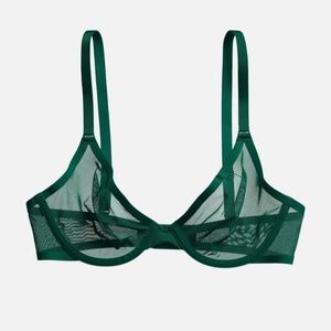 Plunge bra in Emerald